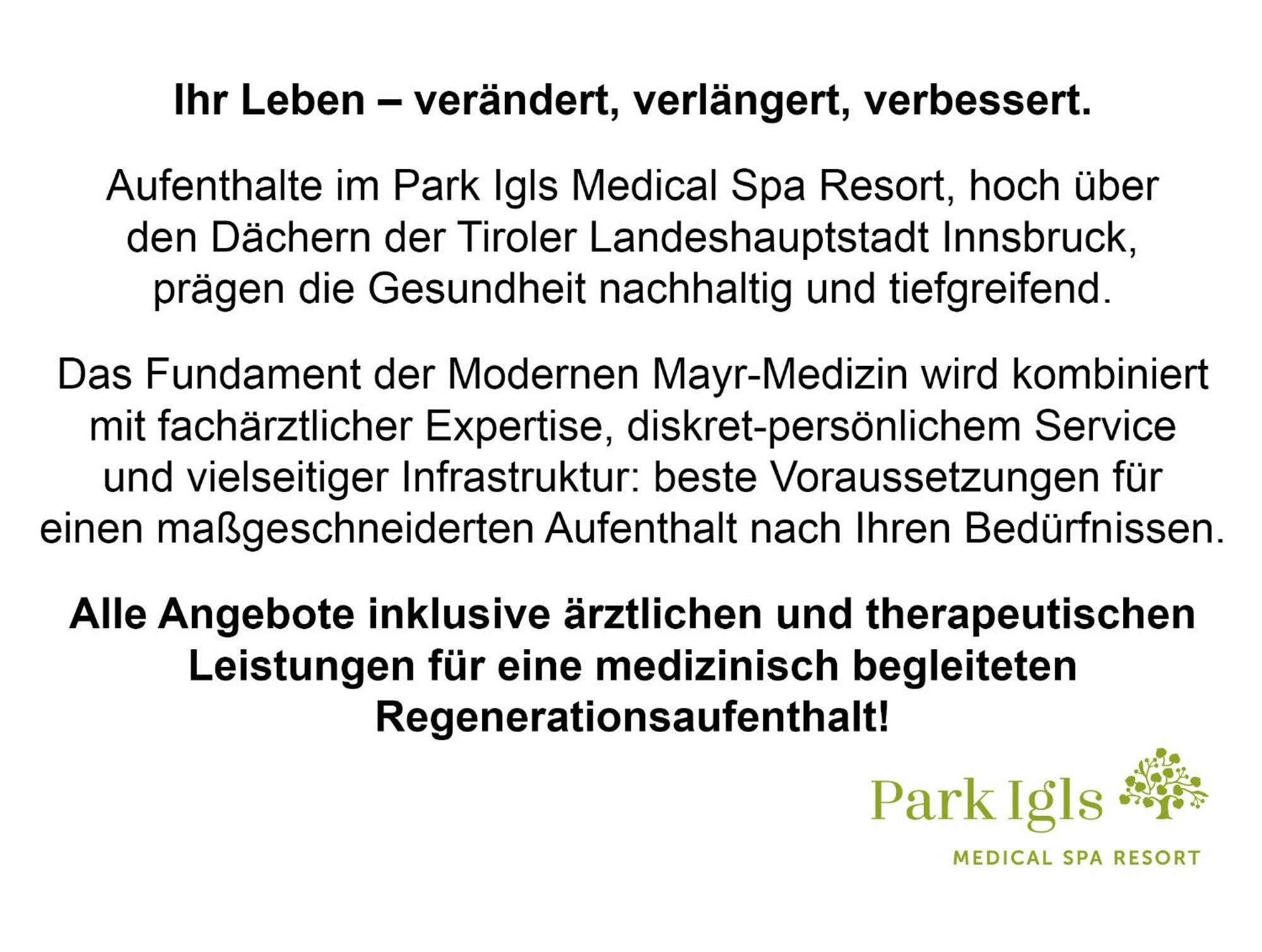 Park Igls - Medical Spa Resort Innsbruck Exterior foto