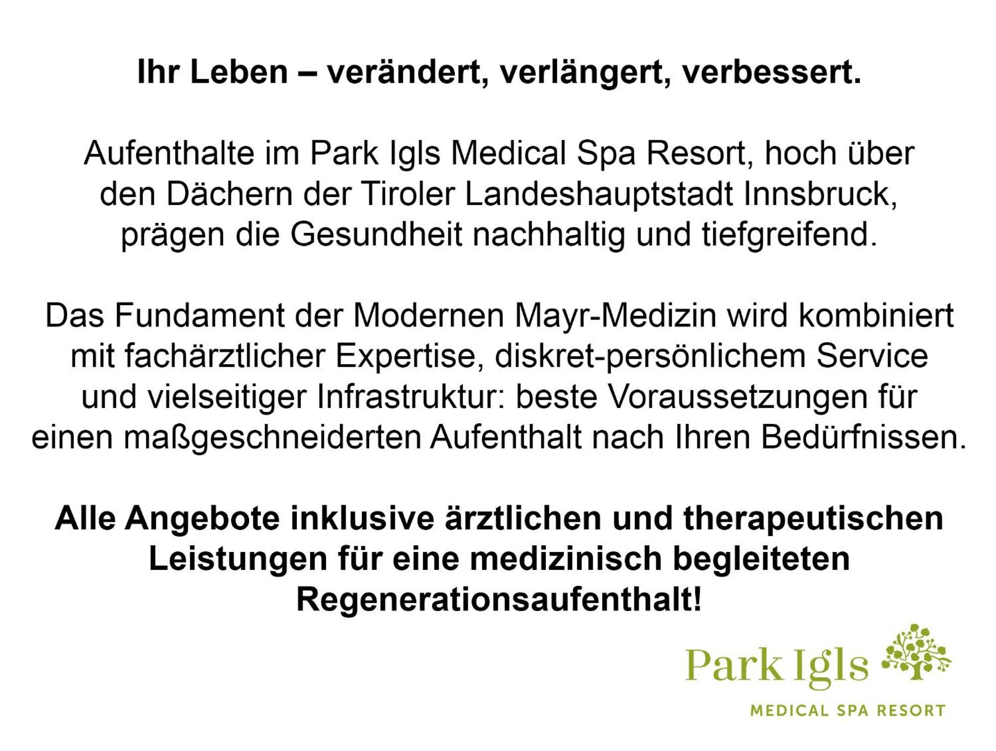 Park Igls - Medical Spa Resort Innsbruck Exterior foto